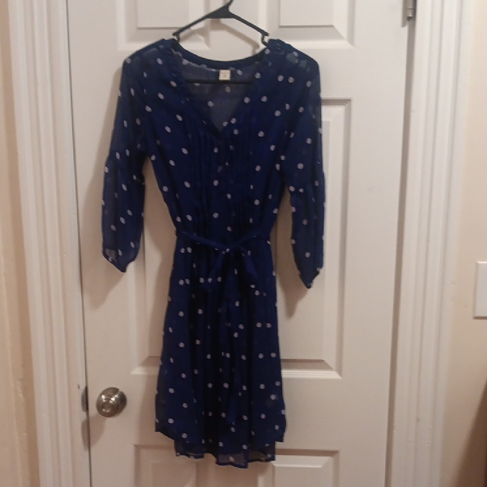Old Navy Blue Polka Dot Dress